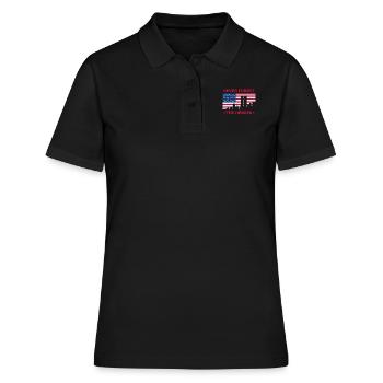 never forget the heroes - Frauen Polo Shirt - Schwarz - Vorne - Ailine (174cm)