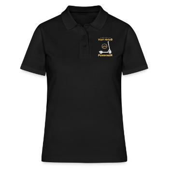 Pension de retraité mobile - Polo Femme - noir - Devant - Ailine (174cm)