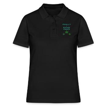J’ai trouvé la paix en Marie - Polo Femme - noir - Devant - Ailine (174cm)