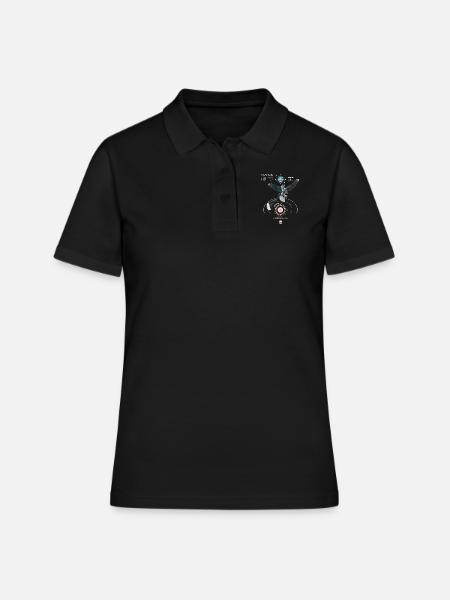 Kitesurfeurs - Polo Femme - noir