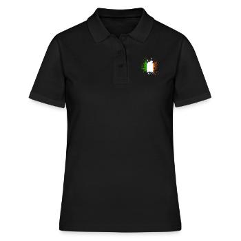 Ireland Splash - Frauen Polo Shirt - Schwarz - Vorne - Ailine (174cm)