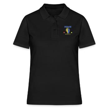 Die Ukraine ruft mich an und ich muss in die Ukraine - Frauen Polo Shirt - Schwarz - Vorne - Ailine (174cm)