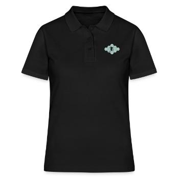 skiing ski skier - Frauen Polo Shirt - Schwarz - Vorne - Ailine (174cm)