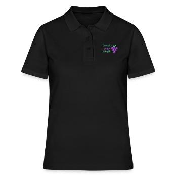 Going to grape lengths - Women's Polo Shirt - black - Front - Ailine (174cm)