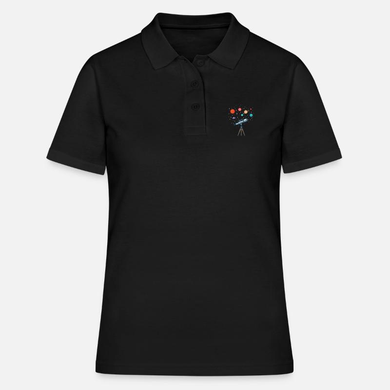 L'astronomie - Polo Femme - noir