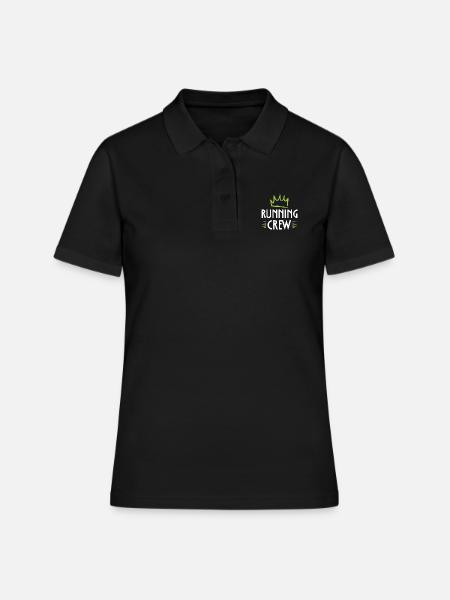 Équipe de course - Polo Femme - noir