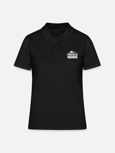 J'peux pas j'ai tronconneuse - Polo Femme - noir