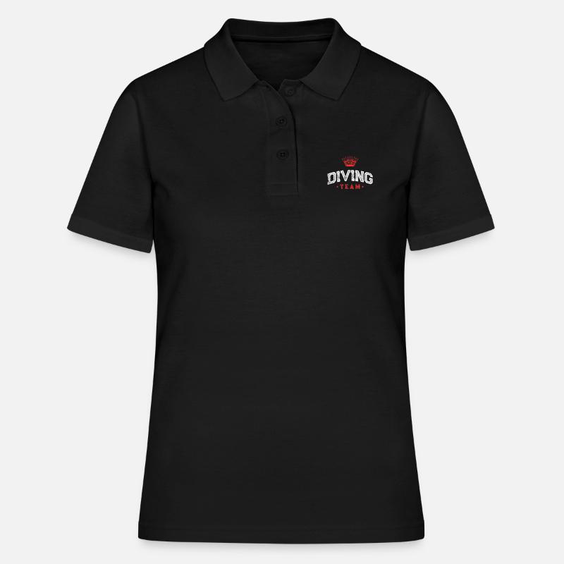 Équipe de plongée - Polo Femme - noir
