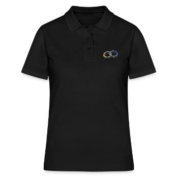 Eheringe Hochzeit - Frauen Polo Shirt - Schwarz - Vorne - Ailine (174cm)