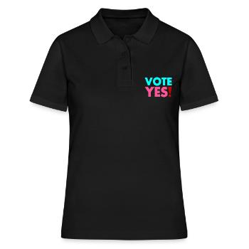 Vote yes - Frauen Polo Shirt - Schwarz - Vorne - Ailine (174cm)