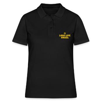 Long live israel - Polo Femme - noir - Devant - Ailine (174cm)