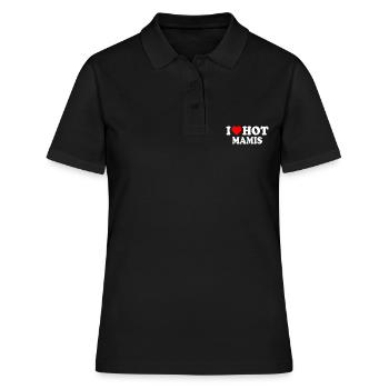 I love hot mamis - Polo Femme - noir - Devant - Ailine (174cm)