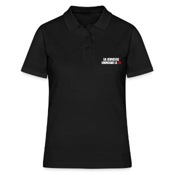 la jeunesse emmerde front national - Polo Femme - noir - Devant - Ailine (174cm)