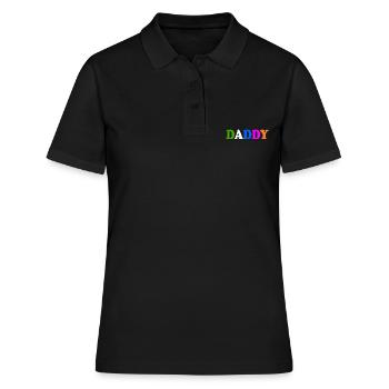 Daddy - Frauen Polo Shirt - Schwarz - Vorne - Ailine (174cm)