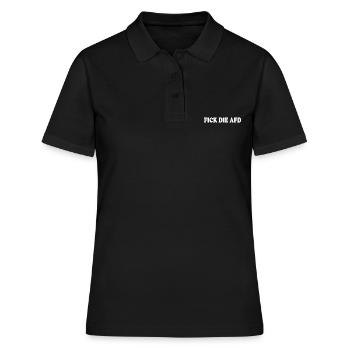 Fick die afd - Frauen Polo Shirt - Schwarz - Vorne - Ailine (174cm)