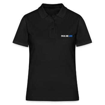 Fick die afd - Frauen Polo Shirt - Schwarz - Vorne - Ailine (174cm)