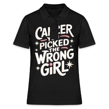 Sensibilisation au cancer Cancer Cancer du sein - Polo Femme - noir - Devant - Ailine (174cm)