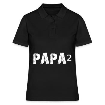 Papa au pouvoir de 2 - Famille - Gay - Homosexualité - Polo Femme - noir - Devant - Ailine (174cm)