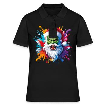 12 gouttes de peinture Zombie Screaming Santa Claus - Polo Femme - noir - Devant - Ailine (174cm)