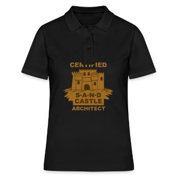 Funny Kids Shirt Sandbox Architect Drôle - Polo Femme - noir - Devant - Ailine (174cm)
