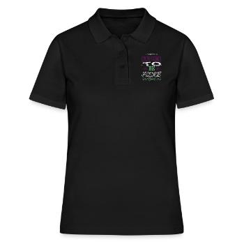 birthday present present idea computers father - Frauen Polo Shirt - Schwarz - Vorne - Ailine (174cm)