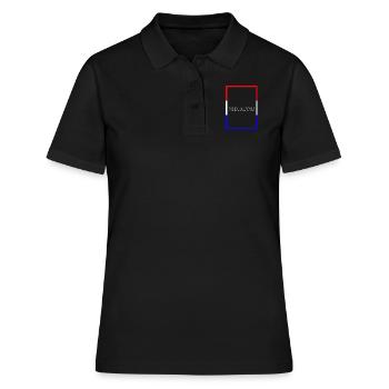 Pays-Bas Neterland, Drapeau de lettrage de déclaration - Polo Femme - noir - Devant - Ailine (174cm)