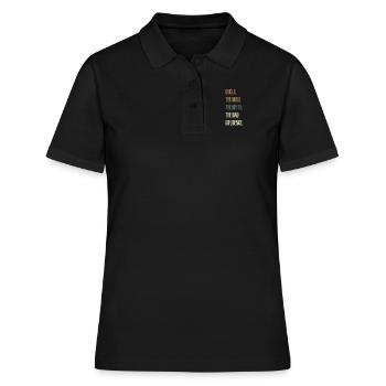 Oncle - La mauvaise influence - Polo Femme - noir - Devant - Ailine (174cm)