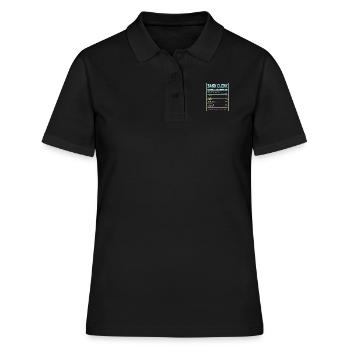 Bank Clerk Information And Nutritional Facts Bookk - Frauen Polo Shirt - Schwarz - Vorne - Ailine (174cm)