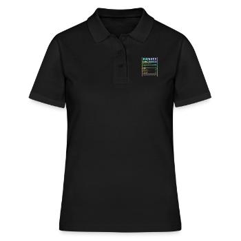 Kayaker Information And Nutritional Facts Canoe Ka - Frauen Polo Shirt - Schwarz - Vorne - Ailine (174cm)