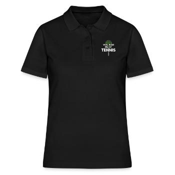 tennis racket match ball - Women's Polo Shirt - black - Front - Ailine (174cm)