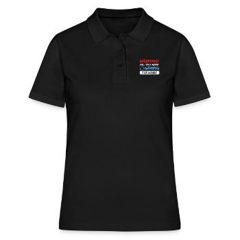 gamer gaming gamble gift idea saying - Women's Polo Shirt - black - Front - Ailine (174cm)