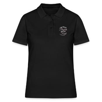 FOOT féminin - La fille parfaite fait du football - Polo Femme - noir - Devant - Ailine (174cm)