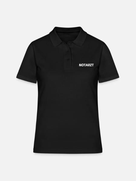 Notarzt - Frauen Polo Shirt - Schwarz