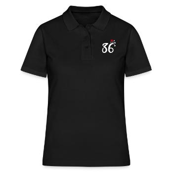 36. Geburtstag Jubiläum Herzen 36 - Frauen Polo Shirt - Schwarz - Vorne - Ailine (174cm)