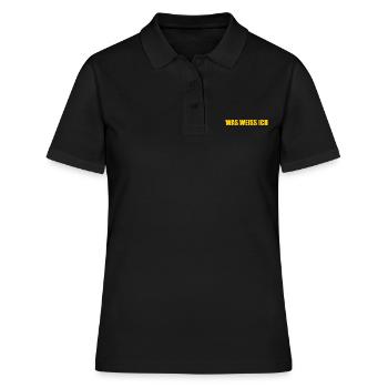 Was weiss ich - Frauen Polo Shirt - Schwarz - Vorne - Ailine (174cm)