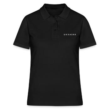 Ukraine - Frauen Polo Shirt - Schwarz - Vorne - Ailine (174cm)