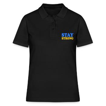 Stay strong - Polo Femme - noir - Devant - Ailine (174cm)
