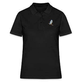 Meise - Frauen Polo Shirt - Schwarz - Vorne - Ailine (174cm)