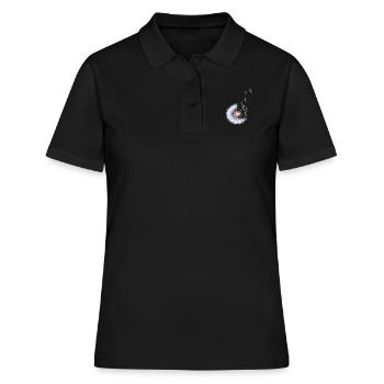 Marienkäfer auf Löwenzahnsamen - Frauen Polo Shirt - Schwarz - Vorne - Ailine (174cm)