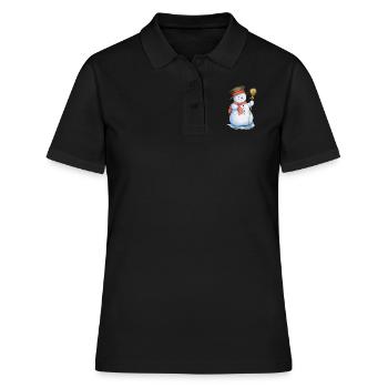 Bonhomme de neige - Polo Femme - noir - Devant - Ailine (174cm)