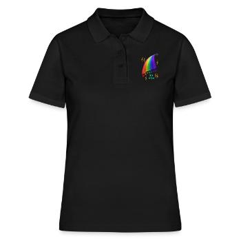 Regenbogen Regenbogen Regenbogen Regenbogen - Frauen Polo Shirt - Schwarz - Vorne - Ailine (174cm)