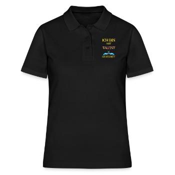 Ich bin mit Talent gesegnet - Frauen Polo Shirt - Schwarz - Vorne - Ailine (174cm)