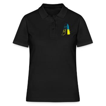 Snowboard Snowboarder - Frauen Polo Shirt - Schwarz - Vorne - Ailine (174cm)
