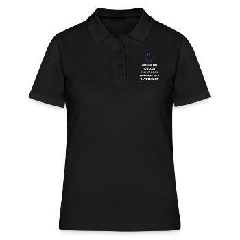 Feministisches T-Shirt - Frau und Patriarchat - Frauen Polo Shirt - Schwarz - Vorne - Ailine (174cm)
