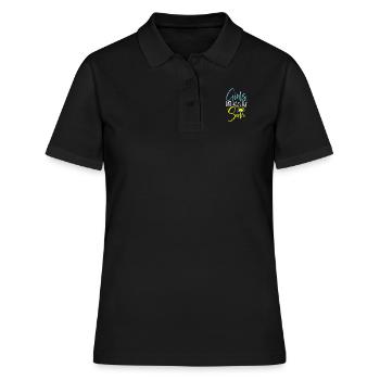 Mädchen Wollen Nur Sonne Haben - Frauen Polo Shirt - Schwarz - Vorne - Ailine (174cm)