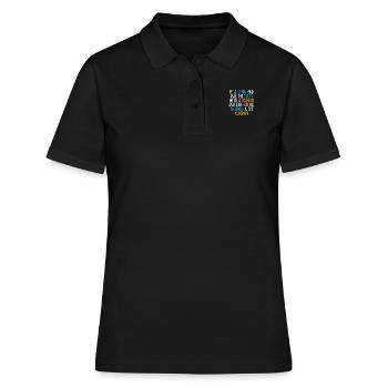 Sei Ein Hai Und Beherrsche Den Ozean - Frauen Polo Shirt - Schwarz - Vorne - Ailine (174cm)