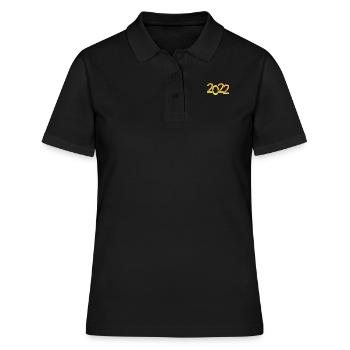 New Year 2022 - Women's Polo Shirt - black - Front - Ailine (174cm)