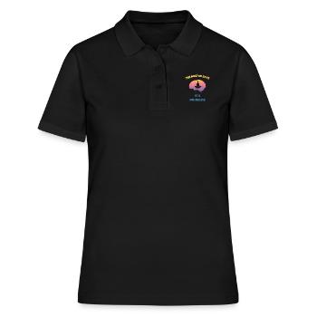 Yoga Sport Good Vibes - Acht Glieder des Yoga - Frauen Polo Shirt - Schwarz - Vorne - Ailine (174cm)