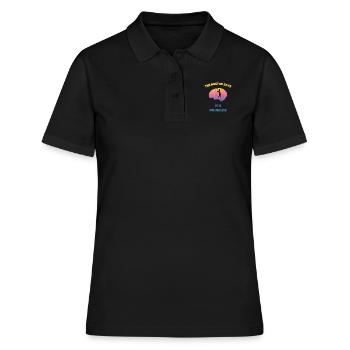 The Dotor Says - Incurable Golf Golfer Golferin - Frauen Polo Shirt - Schwarz - Vorne - Ailine (174cm)