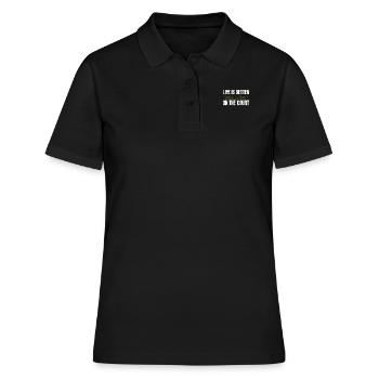 La vie est meilleure sur le terrain - Polo Femme - noir - Devant - Ailine (174cm)